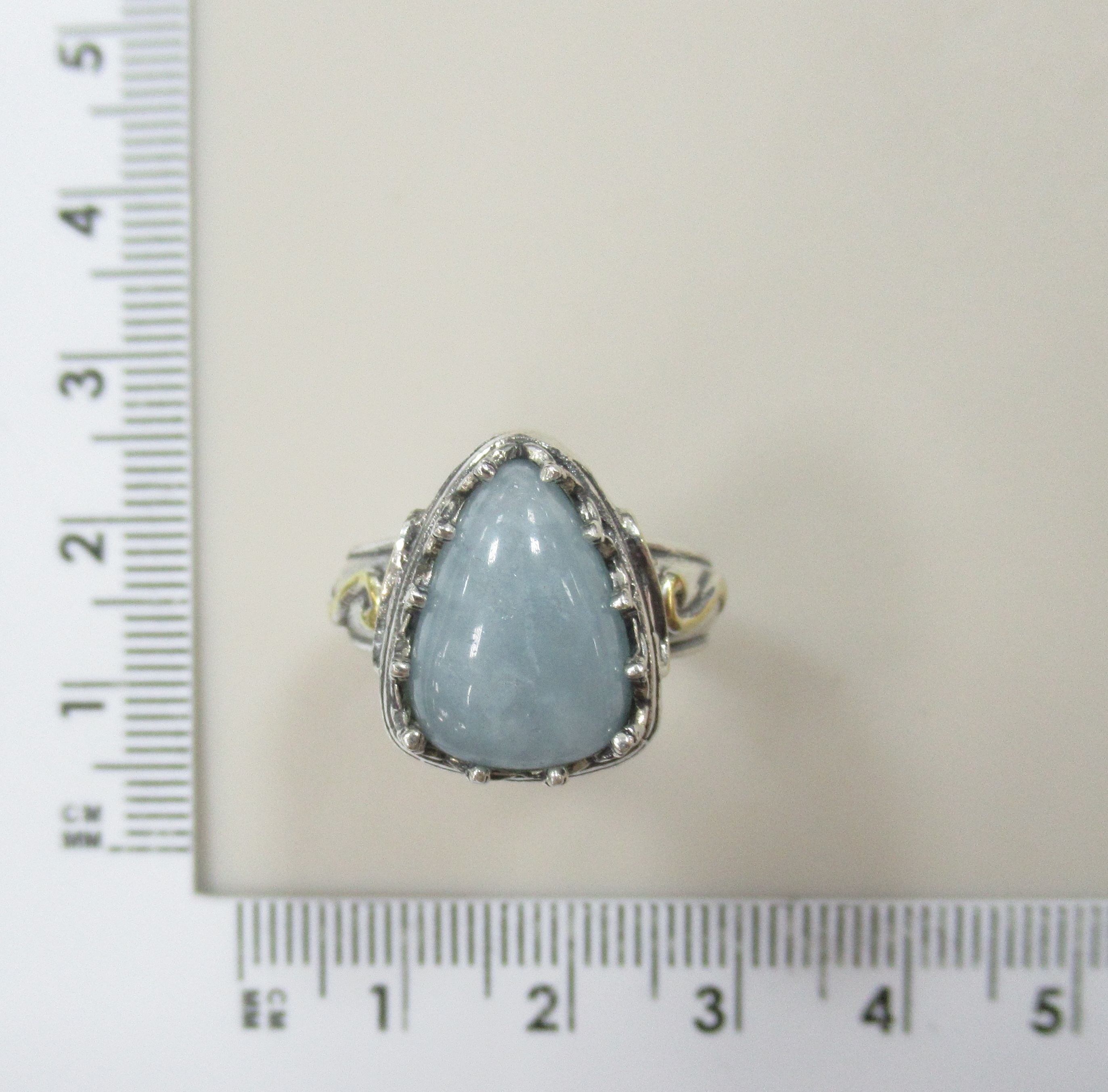 Серебряное кольцо с аквамарином